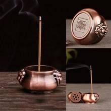 Thumb Incense Burner Porous Furnace Line Antique Copper Mini Sleeve Lion Ear Holder Zen Decor Buddhist Supplies Decoration 2024 - buy cheap