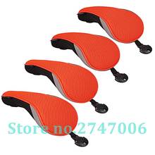 4pcs/set Orange Thick Neoprene Foam Golf Club Hybrid Head Cover UT Rescue Cover with adjustable No Tag 2024 - buy cheap