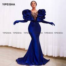 Yipeisha-vestidos de fiesta azul real, Vestido de noche de sirena sin mangas, personalizado, Formal 2024 - compra barato