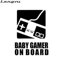 Langru 12*16.2cm Baby Gamer On Board Personalized Car Window Vinyl Decal Sticker Decorative Accessories Jdm 2024 - buy cheap