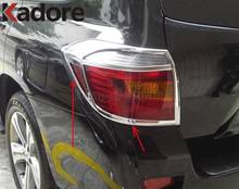 For Toyota Highlander 2008 2009 2010 ABS Chrome Taillight Cover Tail Rear Light Covers Trims Lamp Hood Car Styling Accessories 2024 - buy cheap