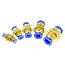 Air Pneumatic Straight Bulkhead Union 10mm 8mm 6mm 4mm 12mm OD Hose Tube One Touch Push Into Gas Connector Brass Quick Fitting 2024 - buy cheap