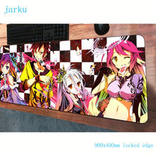 No Game No Life mats 900x400MM best gaming mouse pad keyboard mousepad thick pc notebook gamer accessories Jibril padmouse mat 2024 - buy cheap