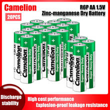 20 pces camelion 1.5v aa zinco-manganês bateria seca r6p para escova de dentes elétrica brinquedo lanterna mouse relógio seco bateria primária 2024 - compre barato