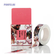 PANFELOU-pegatinas de dibujos animados de la mariposa, adhesivos para bordes, washi, tape de papel, Cuenta de mano para álbum de recortes, bricolaje, 1,5 CM x 10M 2024 - compra barato