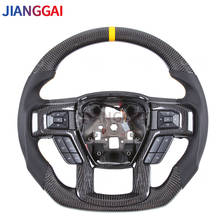 Carbon Fiber Leather Steering Wheel Carbon Fiber Button Cover For Ford Raptor F-150 2015-2020 Models 2024 - buy cheap