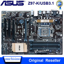 Asus Z97-K/USB3.1 Asus Desktop Motherboard LGA 1150 Intel Z97 DDR3 Z97 Mainboard Core i7 i5 i3 M.2 PCI-E 3.0 1150 Frete Grátis 2024 - compre barato
