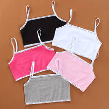 Girls Bra Underwear Lingerie Kids Teens Teenage Young Adolescente 6-12Years student Cotton Double deck Solid Color 1pieces Sport 2024 - buy cheap