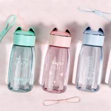2020 New Cute Cat Plastic Water Bottle Portable Bottle Fruit Juice Leak-proof Outdoor Sport Travel Camping Bottle 2024 - buy cheap