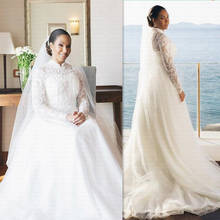 Vestido De Noiva Arabic Muslim Sexy Cheap Wedding Dresses 2022 High Neck Bridal Dresses Vintage Long Sleeves Wedding Gowns 2024 - buy cheap
