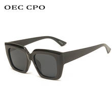 OEC CPO-gafas de sol cuadradas Vintage para mujer, lentes de sol a la moda, negras, Punk, con personalidad, UV400 2024 - compra barato