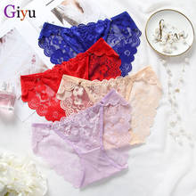 Women's Sexy Lace Panties Seamless Underwear Briefs Nylon Silk for Girls Ladies Bikini Cotton Crotch Transparent Lingerie New 2024 - buy cheap