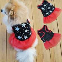 Pet Dog Star Pattern Gauze Dress Skirt Puppy Cats Princess Clothes Apparel 2024 - buy cheap