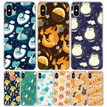 Funda de teléfono Kawaii Animal Doodle para iPhone 13, 12, 11 Pro Max, 6 X, 8, 6S, 7 Plus, XS, XR, Mini 5S, SE, 7 P, 6P 2024 - compra barato