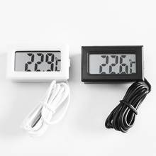Водонепроницаемый цифровой термометр с ЖК-дисплеем, электронный точный термометр для аквариума, измерительный инструмент с датчиком температуры и гигрометром 2024 - купить недорого