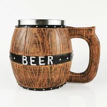Resin Mould Oak Wooden Beer Mug with 20oz Stainless Steel Inner Tank Cup Tankard  Beer Stein BEST Brathday Gift 600ml 2024 - buy cheap