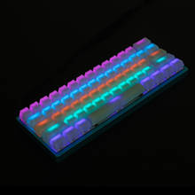 Perfil OEM ANSI ISO 108 87 61 Key 1,5mm ABS Milk Fog Blank Shine A TRAVÉS DE GK61, teclas para teclado mecánico RGB Keychron 2024 - compra barato