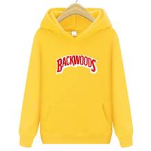Nova marca masculina marca de moda esportiva impressão backwoods hoodies dos homens pulôver hip hop agasalho moletom com capuz 2024 - compre barato