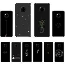 simple sky Music notes universe Black Cell Phone Case For Huawei Mate 9 10 20 Pro lite 20x nova 3e P10 plus P20 Pro Honor10 lite 2024 - buy cheap