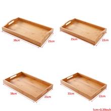 Serving tray bamboo with handles,tea tray, bar tray, breakfast Tray food tray 2024 - buy cheap