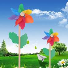 Moinho de vento madeira spinner pinwheels casa jardim quintal decoração crianças brinquedos novo m09 21 dropshipping 2024 - compre barato