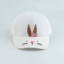 2021 New Cute Rabbit Embroidery Children's Baseball Cap Kids Cartoon Hats Baby Boy Girl Snapback Hat Adjustable 2024 - buy cheap