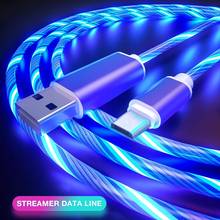 Glowing Cable Mobile Phone Charging Cables LED light Micro USB Type C Charger For iPhone 12 Samsung s7 Xiaomi Charge Wire Cord 2024 - buy cheap