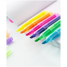 Highlighter Pen Fluorescent Markers Fluorescent Pen Water Color Highlighters Drawing Painting Art Stationary Supplies 2024 - buy cheap