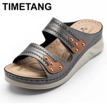 TIMETANG Hot sale summer shoes Wedge woman leisure New Casual comfortable Chunky new arrive women sandals shoes 2024 - buy cheap