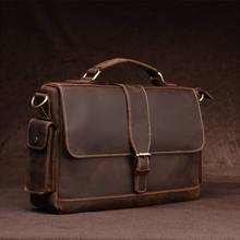 Новинка, дизайнерский кожаный портфель Newsbirds для ноутбука 14 дюймов, деловая сумка из натуральной кожи, наплечная сумка-мессенджер 2024 - купить недорого