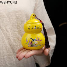 Recipiente de chá de cerâmica wshyufei, pote portátil selado para viagem, armazenamento de temperos 2024 - compre barato