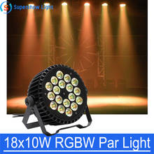 LED Par RGBW 4in1 18x10W Stage Flat Par Light for Disco Night Club Party 2024 - buy cheap