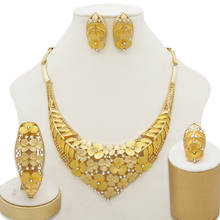 Dubai, conjuntos de joias finas estilo africano, presentes de casamento, festa para mulheres, colar, pulseira, brincos 2024 - compre barato