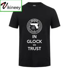 Camiseta informal de manga corta con cuello redondo para Hombre, Camisa de algodón con Logo de Glock Handgun USA, Tops de verano 2024 - compra barato