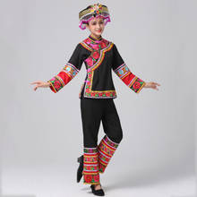 Hmong-ropa bordada para mujer, traje étnico para mujer, traje Miao colorido para festival, escenario, baile, ropa de actuación 2024 - compra barato