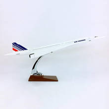 47CM 1/124 Scale Plane Concorde Air France British Passanger Airline  Model Airplane Toy Resin Airframe Aircraft Gift Display 2024 - buy cheap