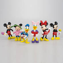 Disney-figuras de acción de Mickey Mouse y Minnie Mouse para niños, juguetes para fiesta de cumpleaños, casa de discoteca, decoración de pastel, DS14, 6 uds. 2024 - compra barato