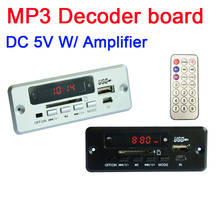 DC 5V MP3 decoder board w/ power amplifier Audio SD card / USB music player Digital LED display FM radio module +Remote FOR CAR 2024 - buy cheap