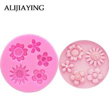 M1140 3D sunflower Silicone Mold Sun flower Shape Mould for Candy,Chocolate,Ice,Flowers Cake decorating tools 2024 - buy cheap
