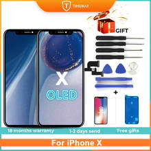 Для iPhone X OLED с 3D сенсорным дигитайзером в сборе, без битых пикселей, ЖК-экран, замена дисплея для iPhone X, ЖК-дисплей с подарками 2024 - купить недорого