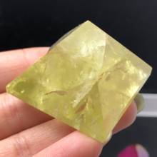 Натуральный желтый кристалл Пирамида драгоценный камень минерал отлично подходит для медитации исцеления украшения дома чакра камень «reiki» 2024 - купить недорого