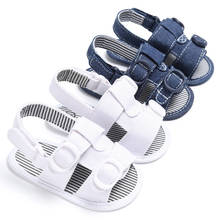 Newborn  Baby Shoes Boy Girl Denim  Canvas Summer Soft-sole Slipper Cotton Infant First Walkers Toddler Crib Sandals 2024 - buy cheap
