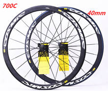 Rodas de freio a disco para bicicletas, ultraleve, 700c, 40mm, v, liga de alumínio, conjunto de aros 2024 - compre barato