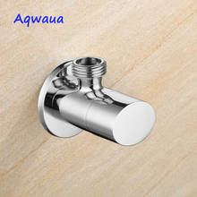 Aqwaua-válvula/interruptor de água de bronze com válvula de ângulo oval, sub-válvula com rosca g1/2, acessórios de banheiro para cozinha, latão sólido, cromado 2024 - compre barato