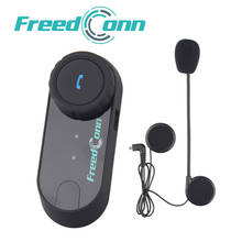 Оригинальная гарнитура для шлема FreedConn T-COM VB, 800 м, Bluetooth-совместимое переговорное устройство для мотоцикла, рация, переговорное устройство с FM-радио 2024 - купить недорого