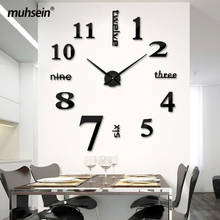 Muhsein 2021 Creative Wall Clock Modern DIY 3D Digital Acrylic Mirror Wall Sticker Clocks Unique NumberDecorae Home Watch Gift 2024 - buy cheap