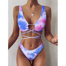 Bandagem maiô 2020 conjunto de biquíni push up bikini cintura alta banho feminino sexy biquinis tanga maiô para mulher 2024 - compre barato