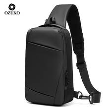 Сумка на плечо OZUKO мужская с USB-зарядкой, водонепроницаемый мессенджер, нагрудной мешок, слинг для коротких поездок, вместительная сумочка 2024 - купить недорого