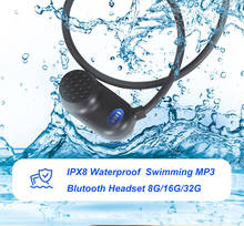 003-fones de ouvido mp3 para natação à prova d'água ipx8, leitor de música, mp3, 8 gb, 16 gb, 32gb, bluetooth, esporte ao ar livre, conjunto de auriculares 2024 - compre barato