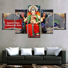 Modern Home Wall Art Decor Framework 5 Pieces India Tibetan Ganesha God Art HD Printed Oil Painting On Canvas Poster Artwork 2024 - buy cheap